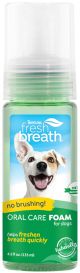 TropiClean Fresh Breath Mint Foam for Pets, 4.5oz