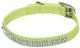 Flat Nylon Collar with Jewels Lime - 3/8in Width x 10