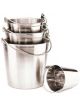 Stainless Steel Fence Pail Flat Back 1qt