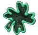 TAJ MA HOUND Small Shamrock with Green Outline Cookie