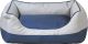 SLEEP ZONE  2 Tone Plush Bed 26in Gray/Navy