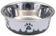 MASLOW Design Series Non-Skid Paw Design Dog Bowl 13oz Grey