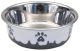 MASLOW Design Series Non-Skid Paw Design Dog Bowl 54oz Grey