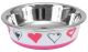 MASLOW Design Series Non-Skid Heart Design Cat Bowl 6oz Pink