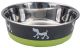 MASLOW Design Series Non-Skid Pup Design Dog Bowl 13oz Green