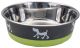 MASLOW Design Series Non-Skid Pup Design Dog Bowl 28oz Green