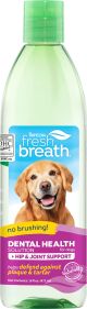 TropiClean Fresh Breath Dental Health Plus Hip & Joint Support for Dogs 16oz