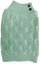 Fashion Pet Textured Cable Sweater Sage Extra Small